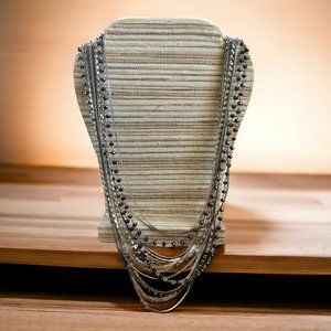 Simply Vera Wang Multistrand Grey-Brown Tone Necklace